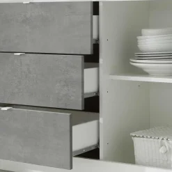 Wohnzimmerschränke in Beton Optik - Narandu (zweiteilig) Wohnwände