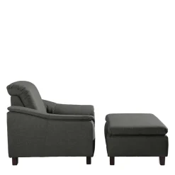 Wohnzimmersessel in Anthrazit und Nussbaum - Classimo Sessel