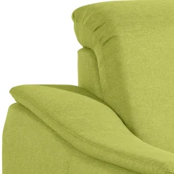 Wohnzimmersessel in Gelbgrün mit Nussbaum - Zlatka Sessel