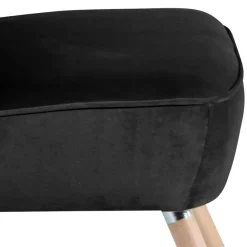 Best Wohnzimmersessel in Schwarz Samtvelours - Vulias Sessel