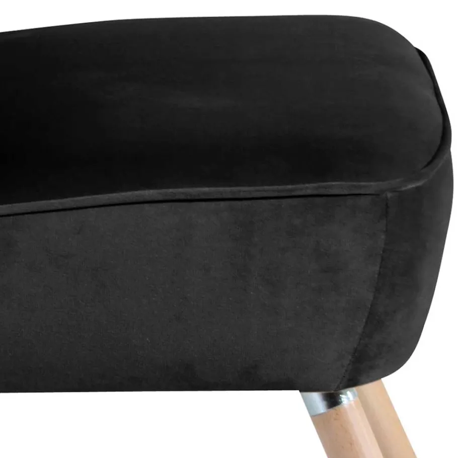 Best Wohnzimmersessel in Schwarz Samtvelours - Vulias Sessel