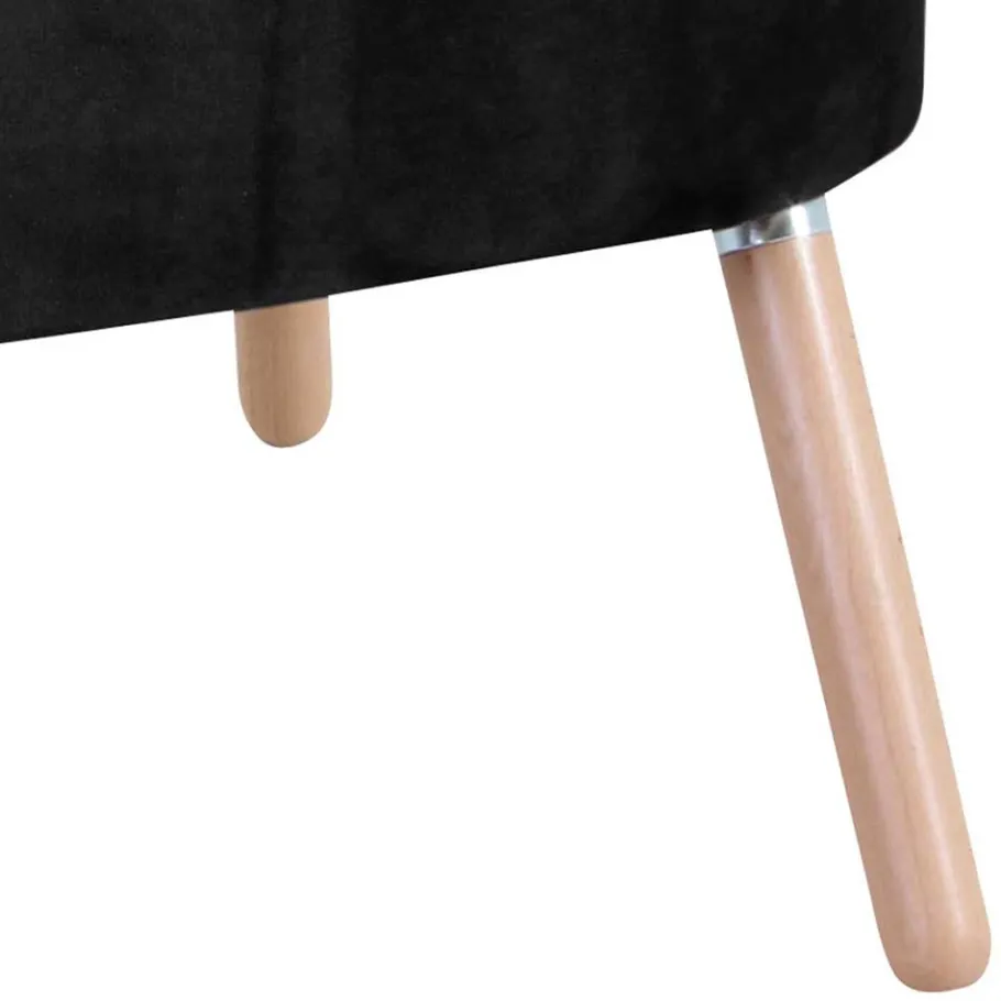 Best Wohnzimmersessel in Schwarz Samtvelours - Vulias Sessel