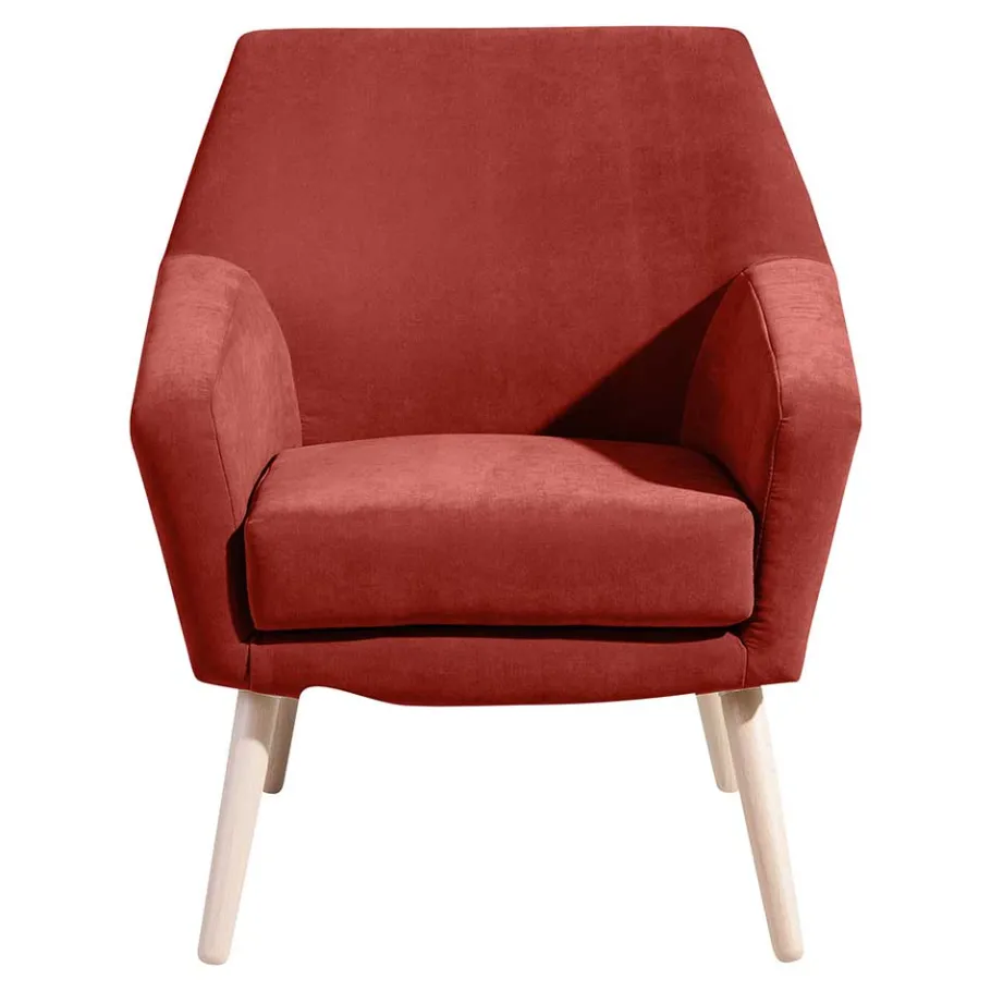 Sale Wohnzimmersessel in Terracotta Velours - Emjada Sessel