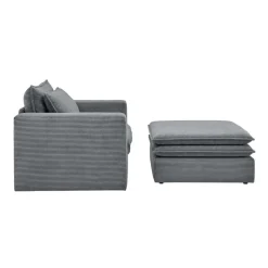 Wohnzimmersessel und Hocker Set - Ruffos (zweiteilig) Sessel