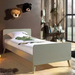 Clearance 90x200 Bett in Oliv GrĂŒn & Gold - Genn Betten