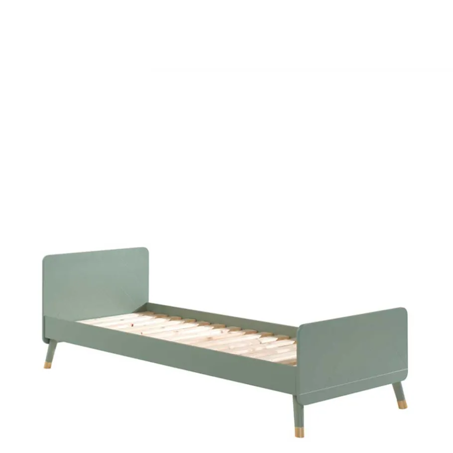 Clearance 90x200 Bett in Oliv Grün & Gold - Genn Betten