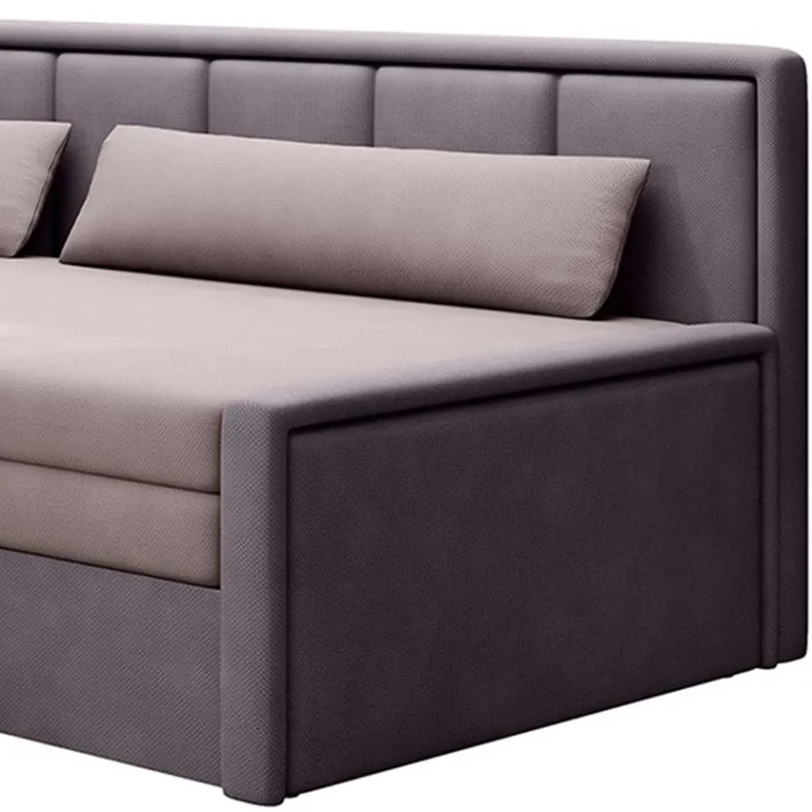 150x200 cm Bettsofa in Altrosa und Mauve - Tampa Sofas