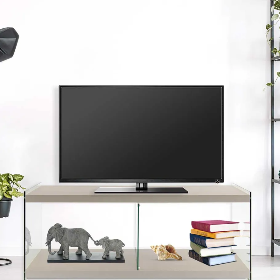 120x60 cm TV Tisch mit Glas Wangen - Culagan Tv & Hifi-Möbel|Lowboards