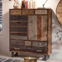 Best 90x120 Highboard mit 11 Schubladen - Bahiro Highboards