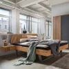 Sale 140x200 Wildeiche Bett mit Kufen - Manarola Betten