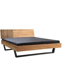 Sale 140x200 Wildeiche Bett mit Kufen - Manarola Betten