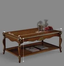130x80 Wohnzimmertisch im Italienischen Stil - Carlenna Tische