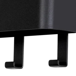 Best 27x12cm Hakenleiste aus schwarzem Stahl - Halgato Garderoben