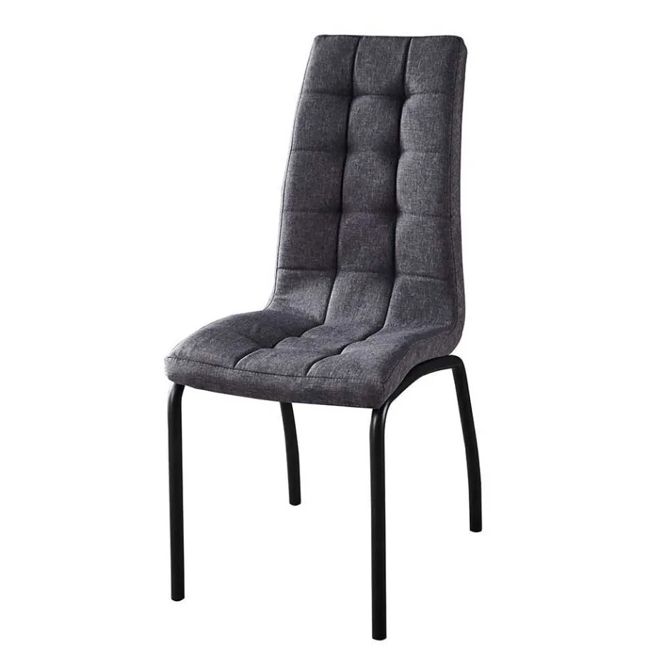 Sale X-Fuß Tischgruppe mit Polsterstühlen - Fanita (fünfteilig) Sitzgruppe