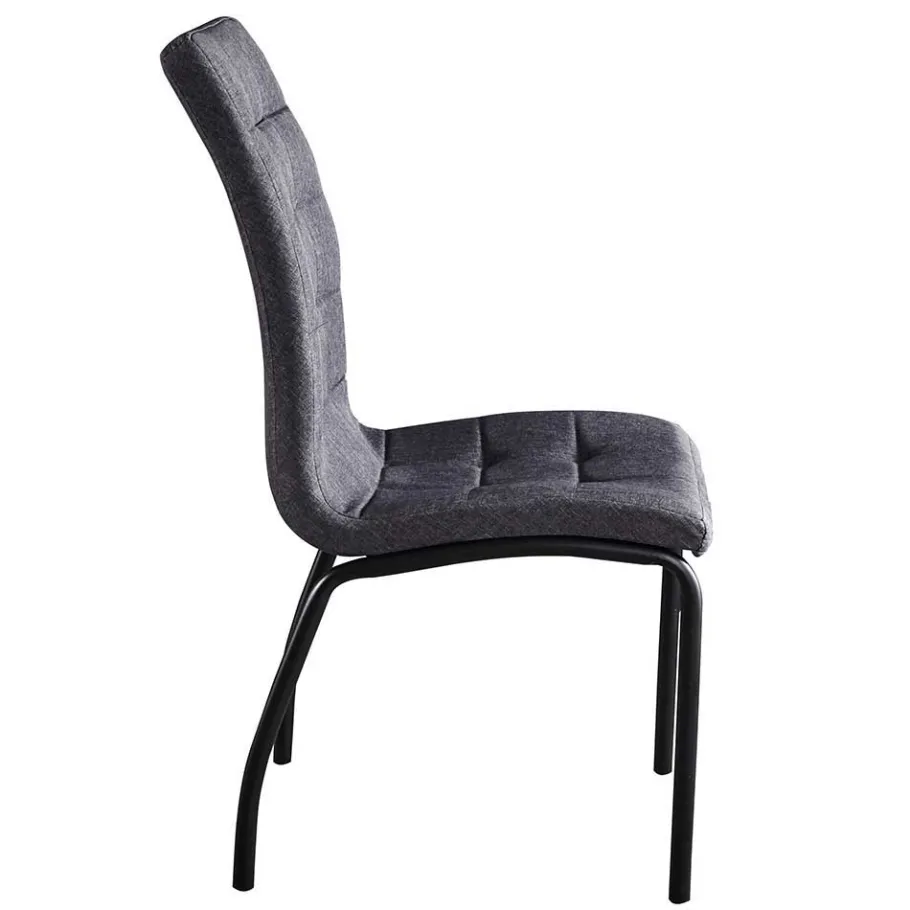 Sale X-Fuß Tischgruppe mit Polsterstühlen - Fanita (fünfteilig) Sitzgruppe