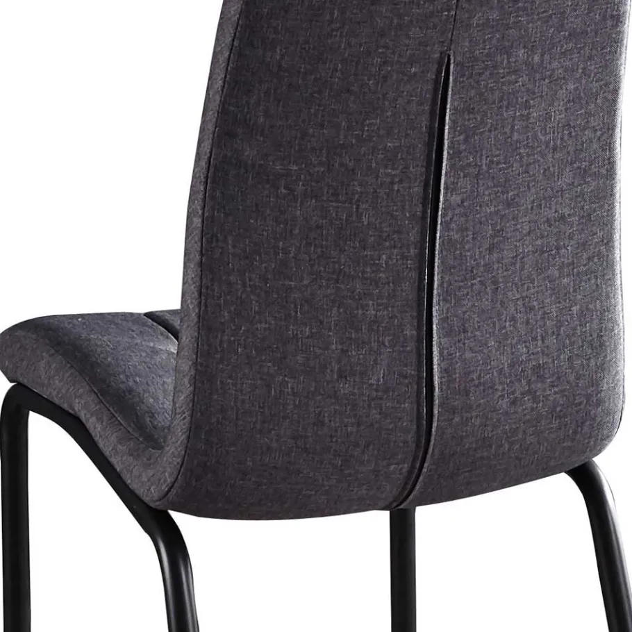 Sale X-Fuß Tischgruppe mit Polsterstühlen - Fanita (fünfteilig) Sitzgruppe