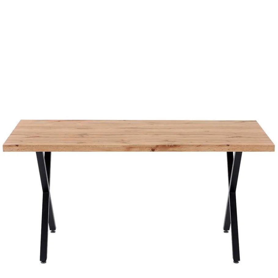 Sale X-Fuß Tischgruppe mit Polsterstühlen - Fanita (fünfteilig) Sitzgruppe