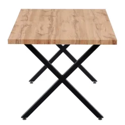 Sale X-Fuß Tischgruppe mit Polsterstühlen - Fanita (fünfteilig) Sitzgruppe