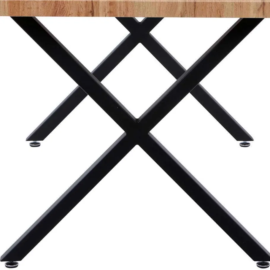 Sale X-Fuß Tischgruppe mit Polsterstühlen - Fanita (fünfteilig) Sitzgruppe