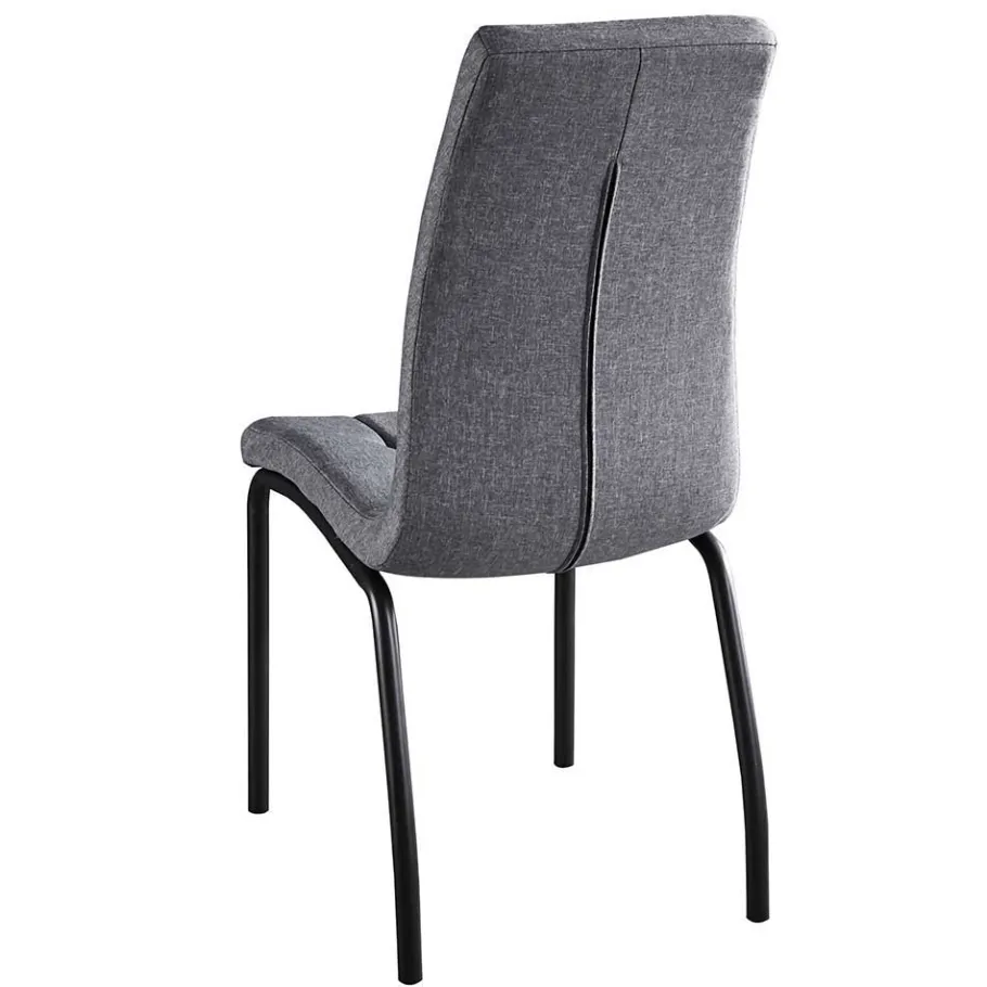 Sale X-Fuß Tischgruppe mit Polsterstühlen - Fanita (fünfteilig) Sitzgruppe