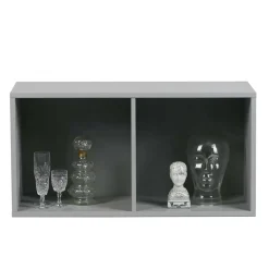 81x41x35 2 FĂ€cher Regal in Grau lackiert - Lanik Regale