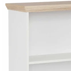 75x115x30 3 Fächer Regal in Weiß & Eiche - Akedra Regale