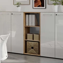 50x120x37 Büroregal in Weiß & Wildeiche - Laszlo Regale