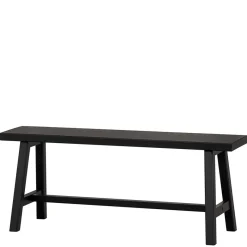 Best 110x45x35 cm Bänke aus Massivholz in Schwarz - Annike (2er Set) Sitzbank