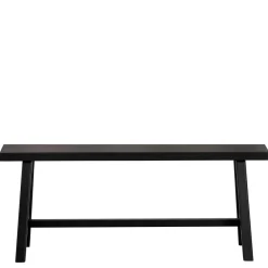 Best 110x45x35 cm Bänke aus Massivholz in Schwarz - Annike (2er Set) Sitzbank