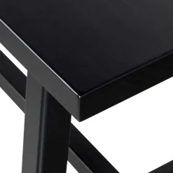 Best 110x45x35 cm Bänke aus Massivholz in Schwarz - Annike (2er Set) Sitzbank