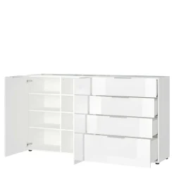 184x101x42 cm Design Sideboard mit Glas Beschichtung - Daven Sideboards