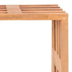 Best 90x49x30 cm Design Sitzbank aus Teak Massivholz - Lakosion Sitzbank