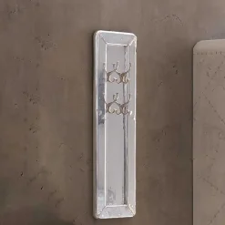 Clearance 35x110x8 cm Garderobenpaneel in Silber - Pilot Garderoben