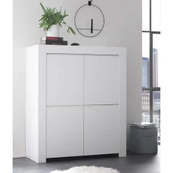110x140x42 cm Highboard in Weiß lackiert - Mikes Highboards