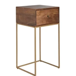 40x76x35 cm Hohe Nachtkommode mit einer Schublade - Kanados Kommoden