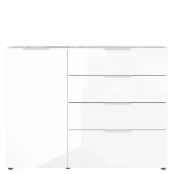 134x101x42 cm Kommode in Weiß mit Glas - Rufu Sideboards