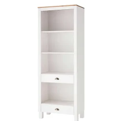 Clearance 75x205x40 cm Landhausregal in Weiß - Canarius Regale