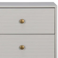 94x91x52 cm Skandi Kommode in Grau - Huvina Kommoden