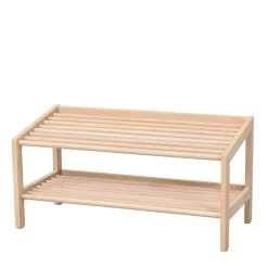 80x40x37 cm Skandi Schuhregal mit zwei Ablagen - Pluta Regale