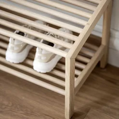 80x40x37 cm Skandi Schuhregal mit zwei Ablagen - Pluta Regale