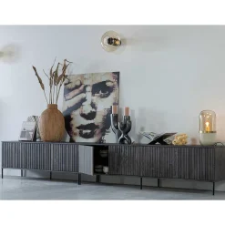 Best 150x56x44 Design Lowboard in Esche Dunkel - Eyes Lowboards