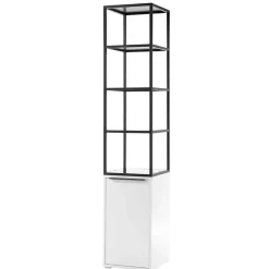 Sale 40x197x40 Designer Regal in Weiß & Schwarz - Enkraja Regale