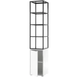 Sale 40x197x40 Designer Regal in Weiß & Schwarz - Enkraja Regale