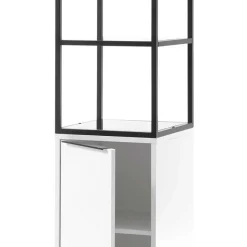 Sale 40x197x40 Designer Regal in Weiß & Schwarz - Enkraja Regale