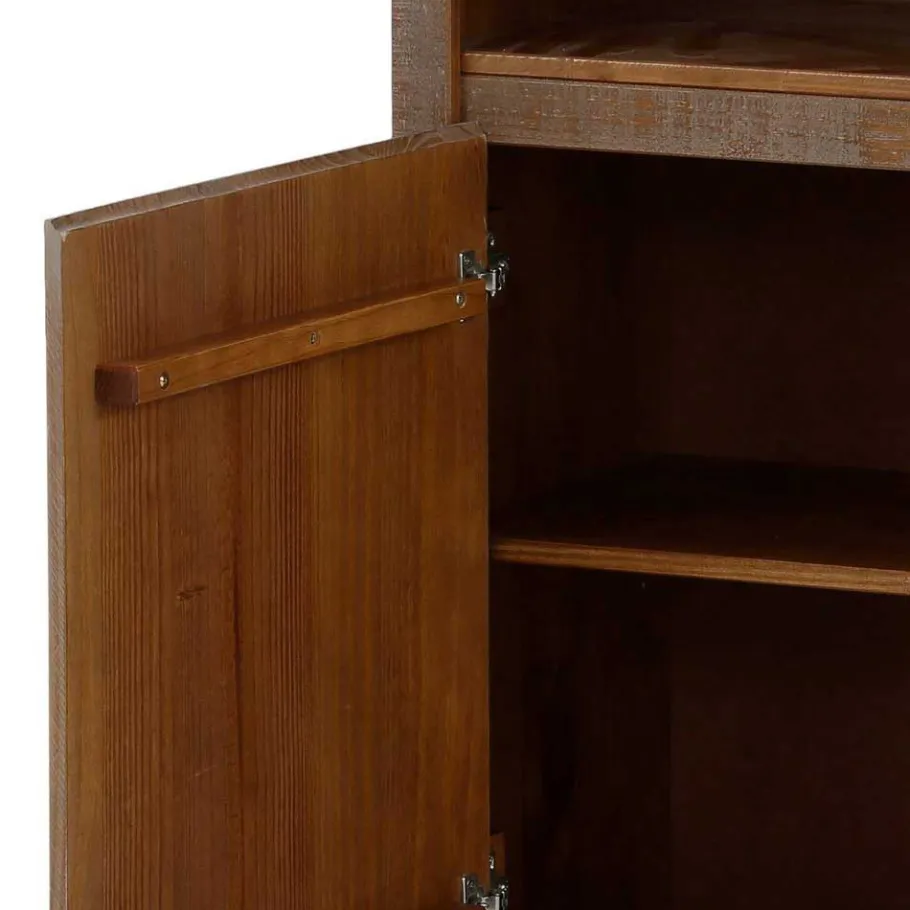 Best 55x140x35 Dunkles Regal aus Kiefer Massivholz - Lavagna Regale|Vitrinen