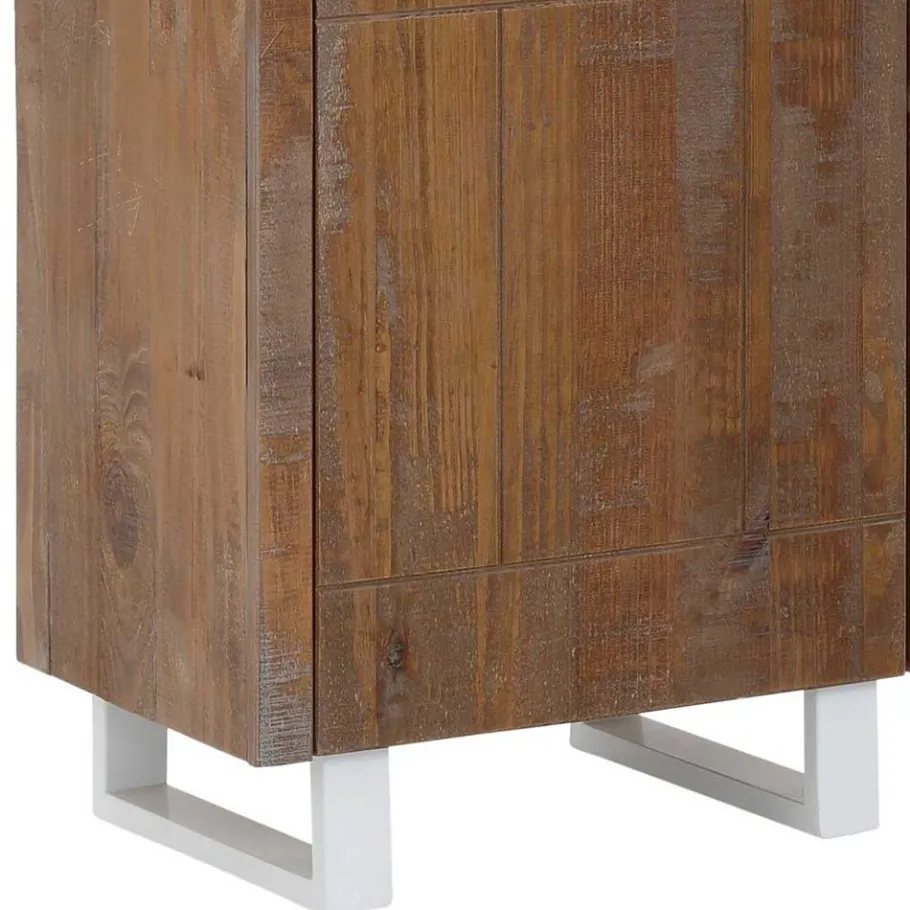 Best 55x140x35 Dunkles Regal aus Kiefer Massivholz - Lavagna Regale|Vitrinen