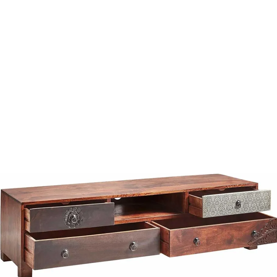 Sale 150x40x40 Fernsehkommode aus Akazie mehrfarbig - Welina Tv & Hifi-Möbel|Lowboards