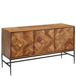 Best 123x70x45 Große Kommode aus Sheesham Holz - Ovalle Sideboards
