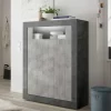110x144x43 Highboard in Beton Grau Dekor - Beverli Highboards
