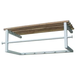 76x26x34 Hängegarderobe in Weiß & Eiche - Marcios Garderoben